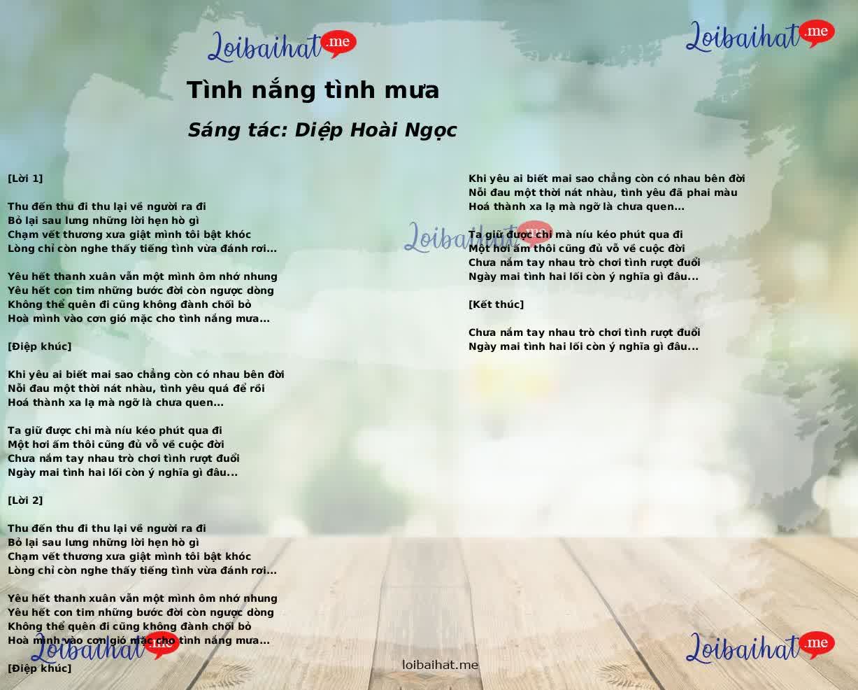 Tình nắng tình mưa