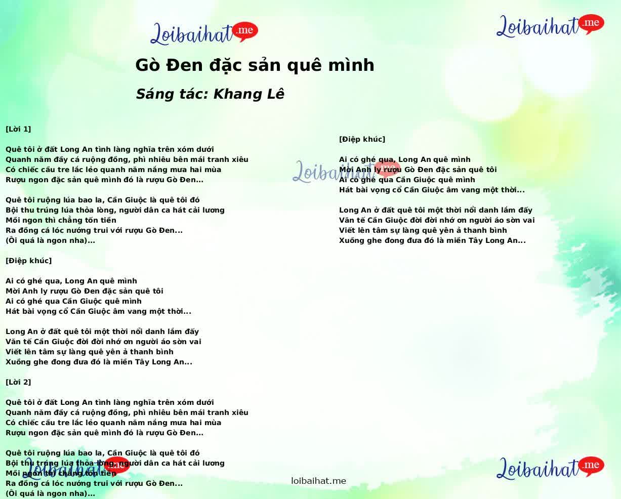 Gò Đen đặc sản quê mình