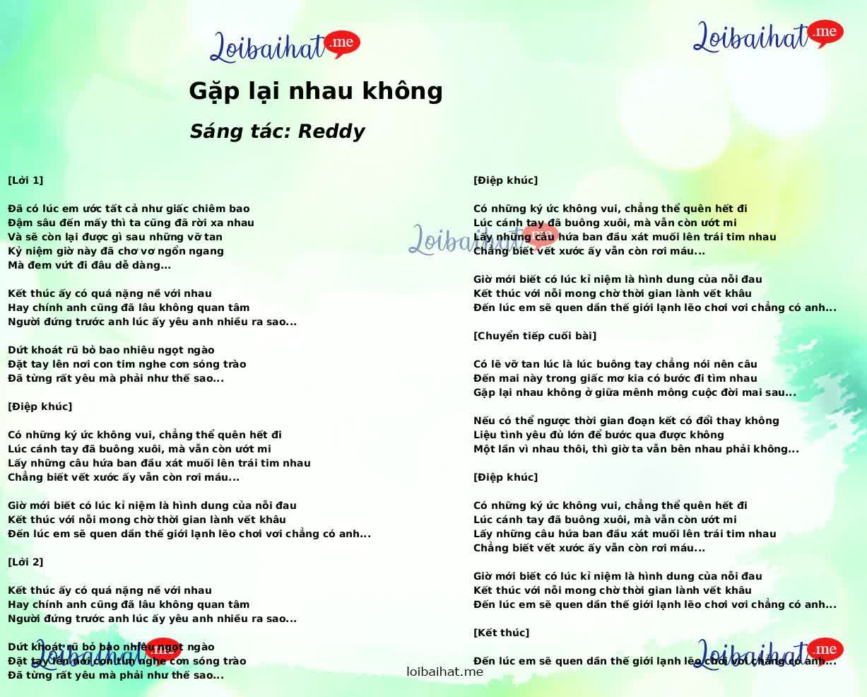 Gặp lại nhau không
