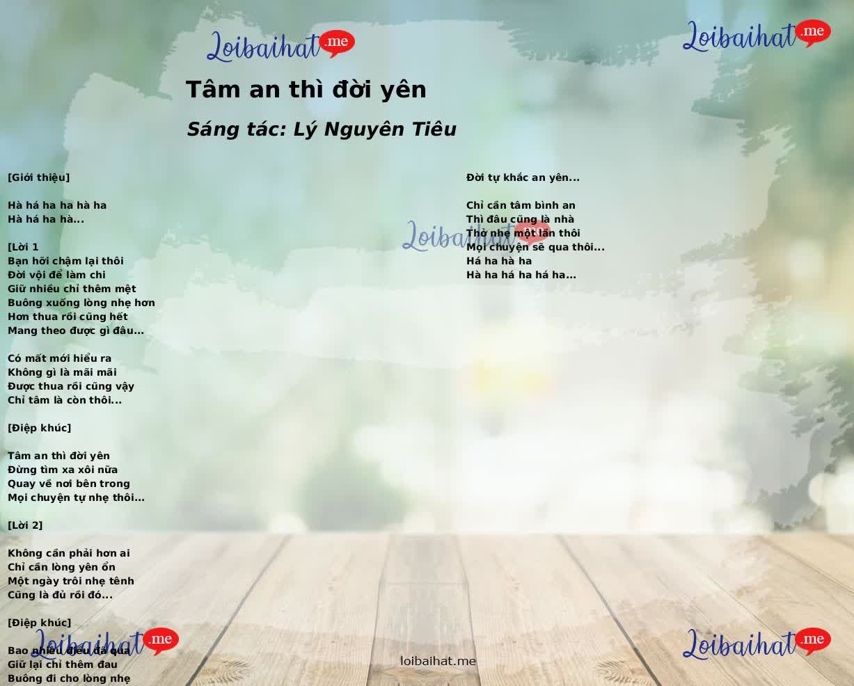 Tâm an thì đời yên
