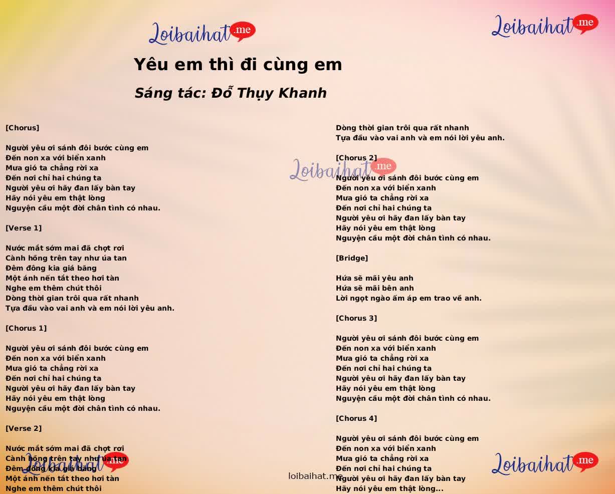 Yêu em thì đi cùng em