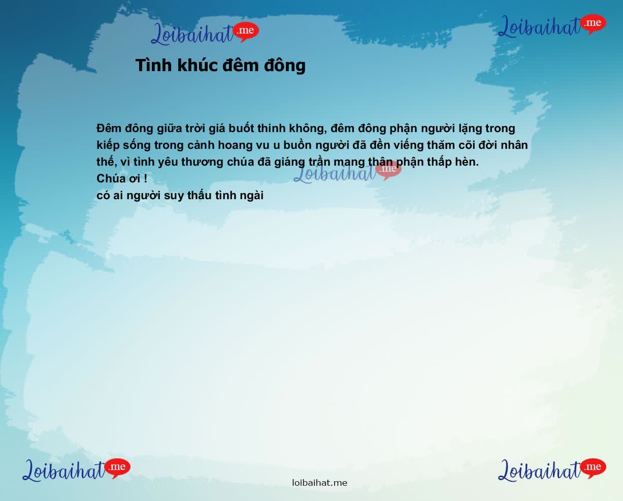 Tình khúc đêm đông