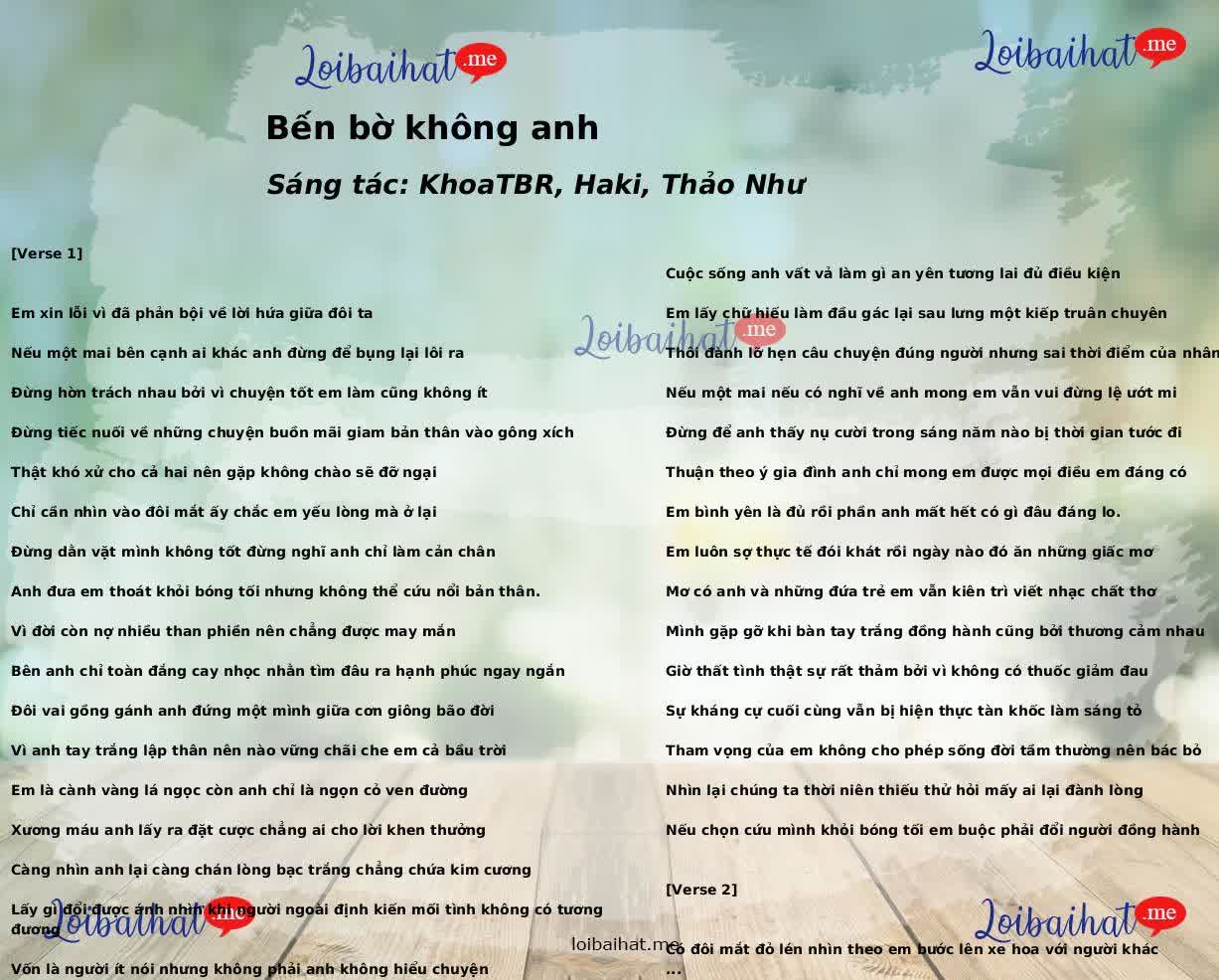 Bến bờ không anh