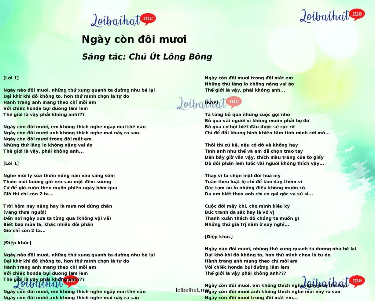 Ngày còn đôi mươi