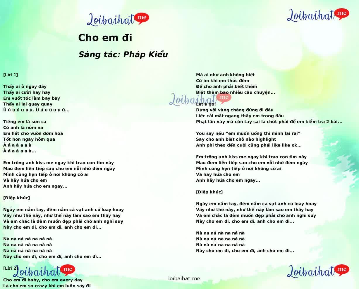 Cho em đi