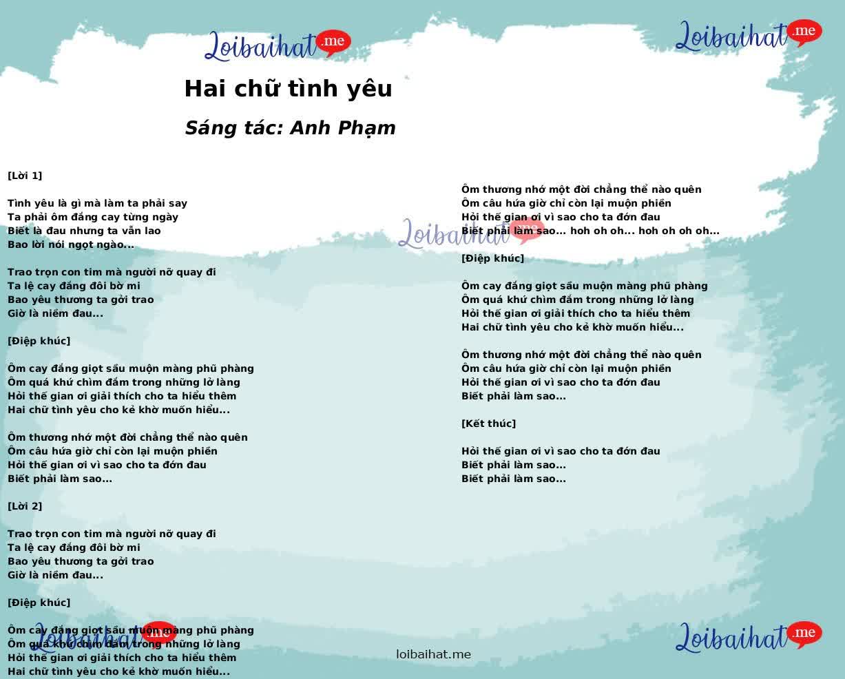 Hai chữ tình yêu