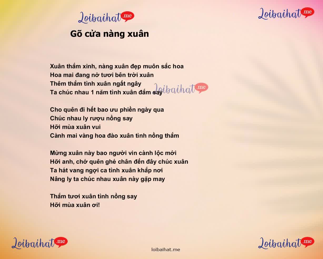 Gõ cửa nàng xuân