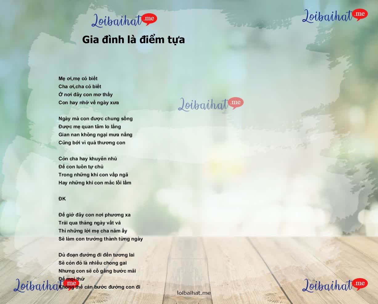 Gia đình là điểm tựa