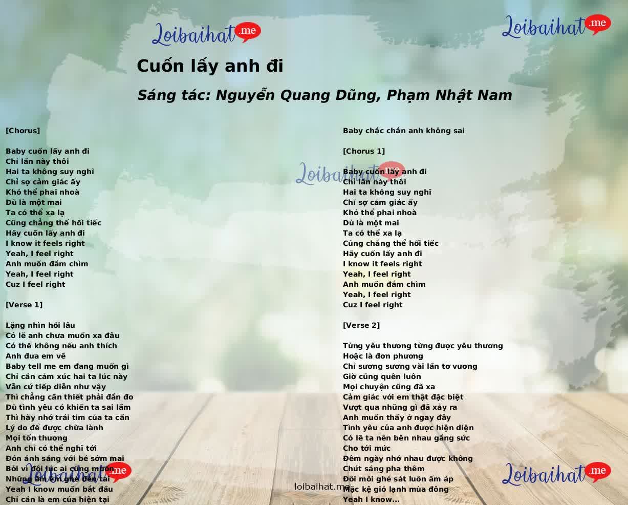 Cuốn lấy anh đi