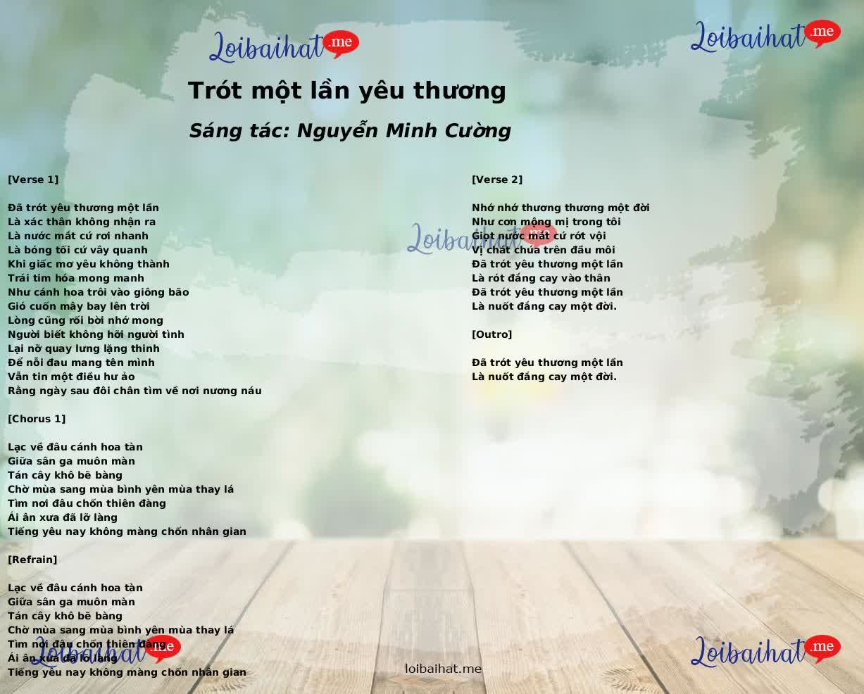 Trót một lần yêu thương