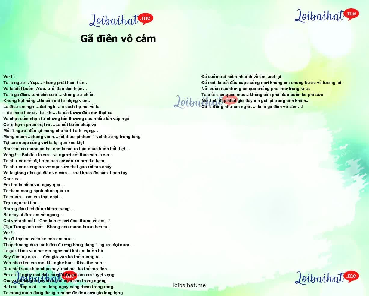 Gã điên vô cảm