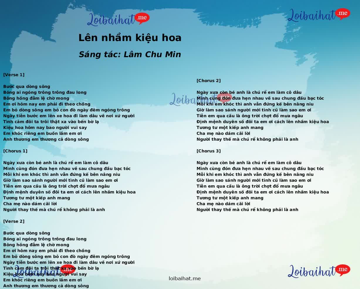 Lên nhầm kiệu hoa