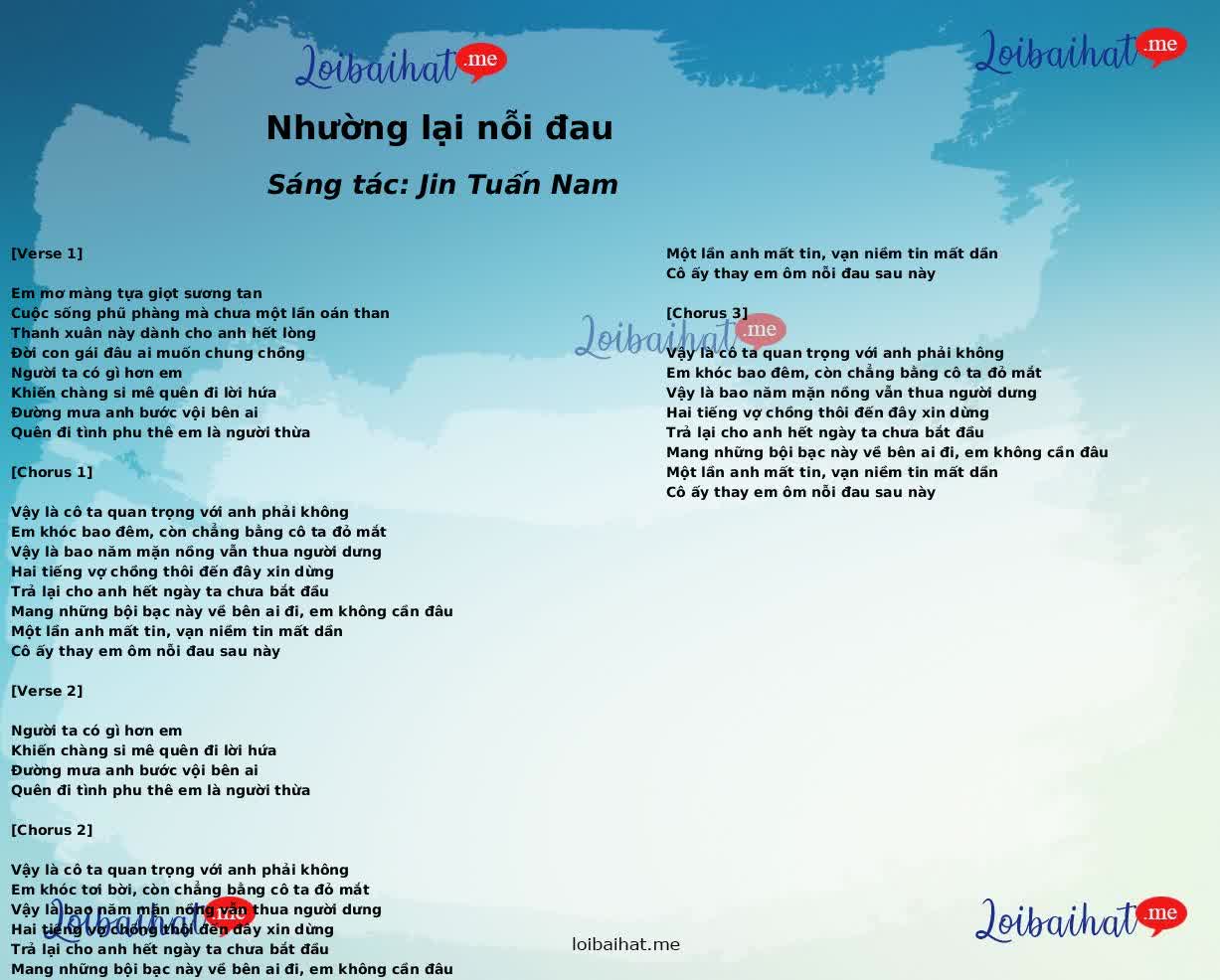 Nhường lại nỗi đau