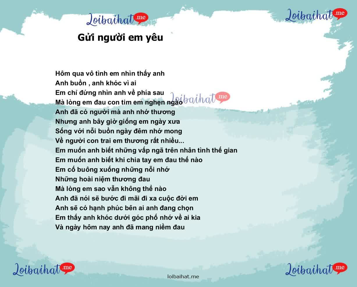 Gửi người em yêu