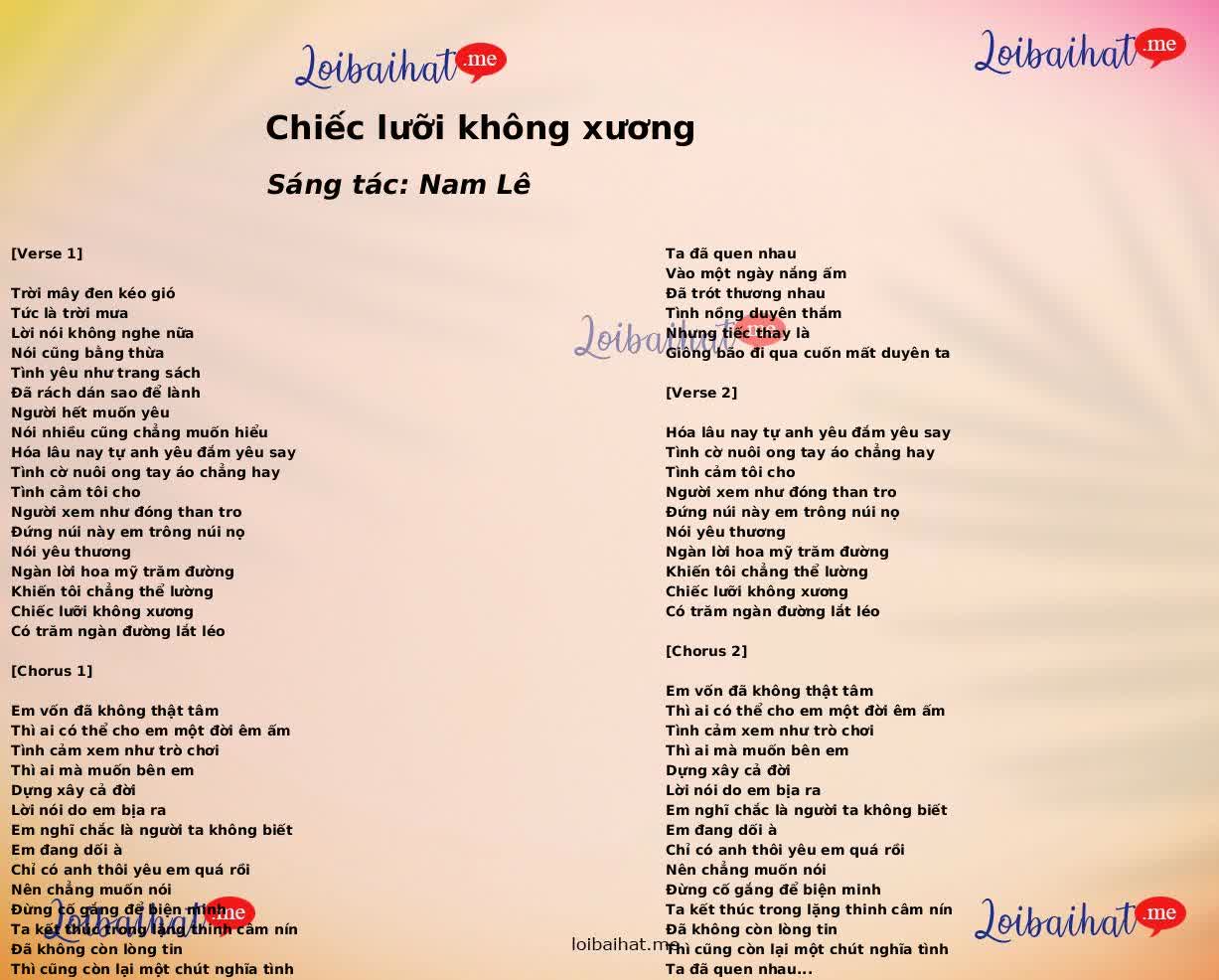 Chiếc lưỡi không xương