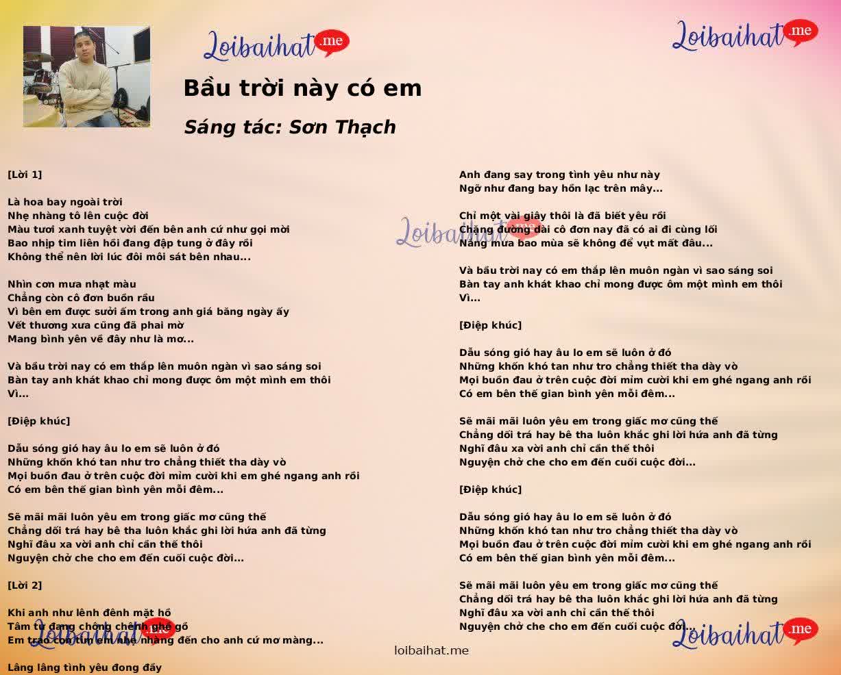 Bầu trời này có em