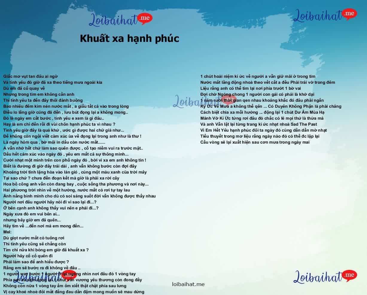 Khuất xa hạnh phúc