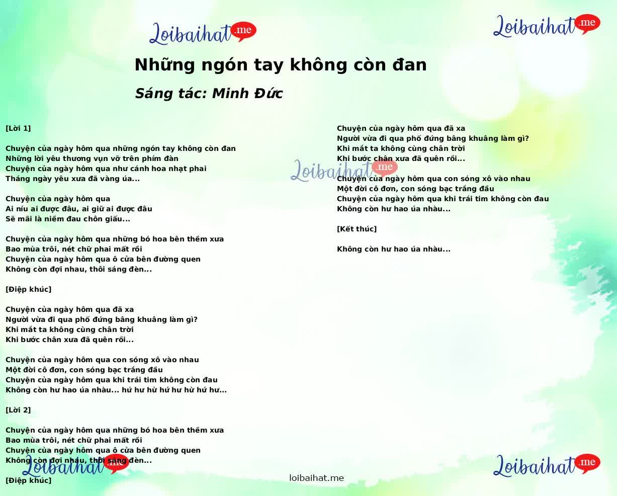Những ngón tay không còn đan
