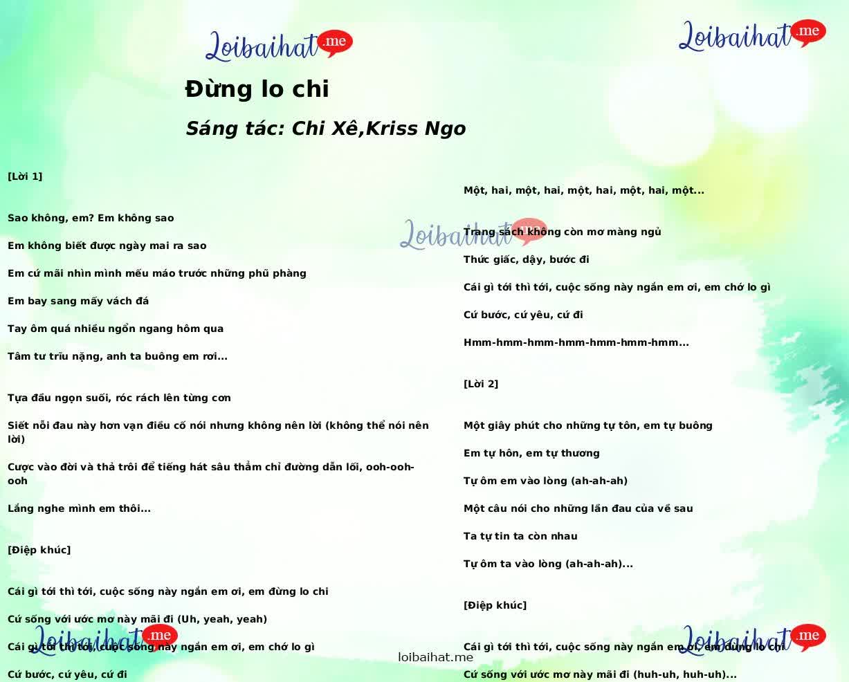 Đừng lo chi
