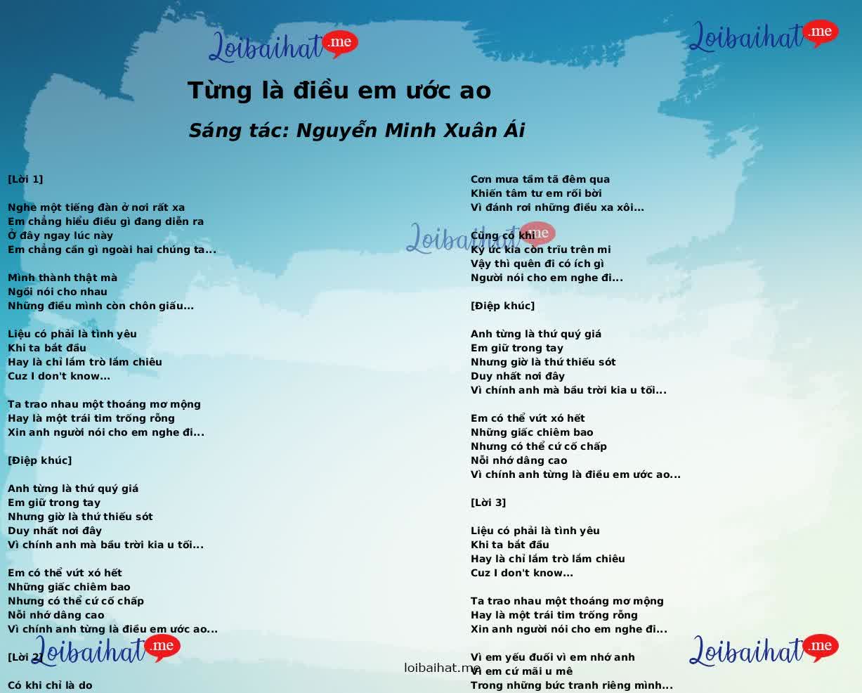 Từng là điều em ước ao