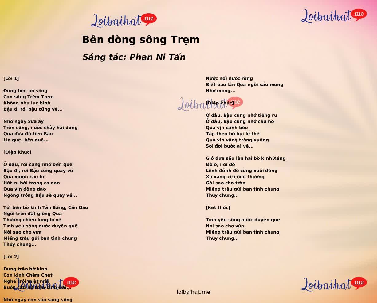 Bên dòng sông Trẹm