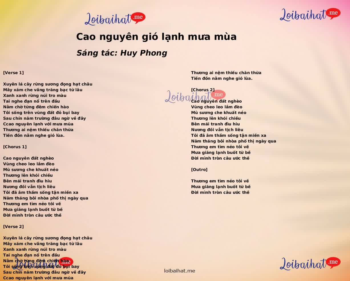 Cao nguyên gió lạnh mưa mùa