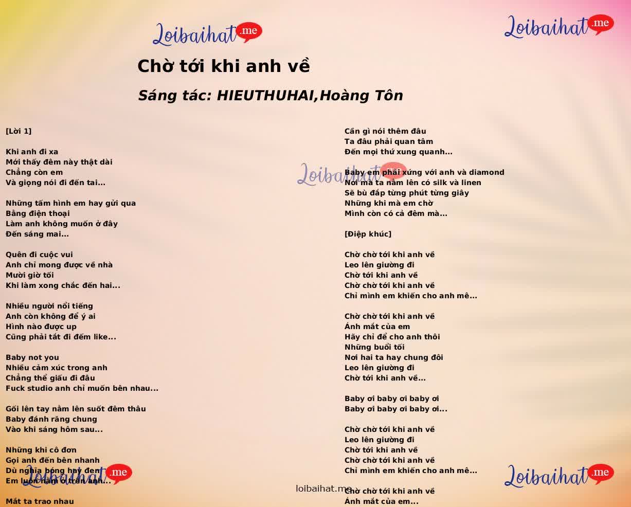 Chờ tới khi em về