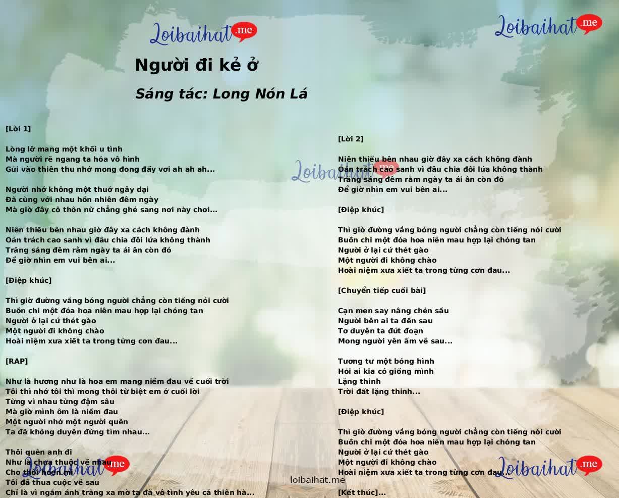 Người đi kẻ ở