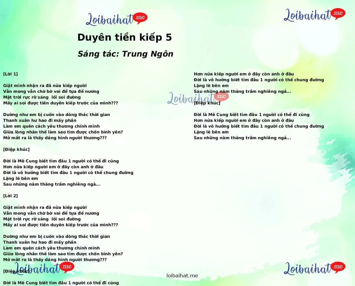 Duyên tiền kiếp 5