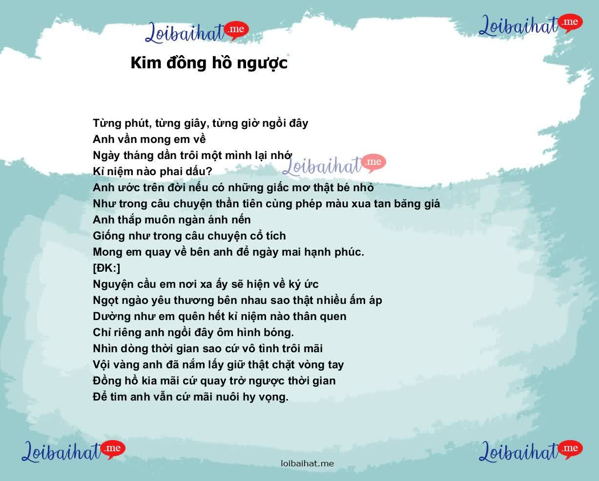 Kim đồng hồ ngược