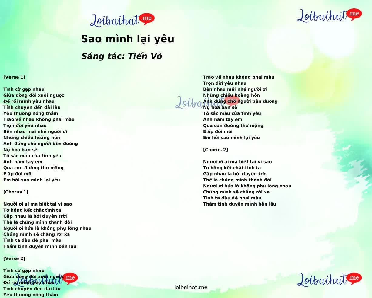 Sao mình lại yêu