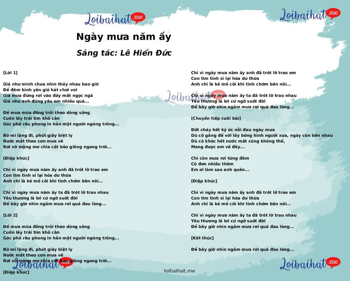 Ngày mưa năm ấy