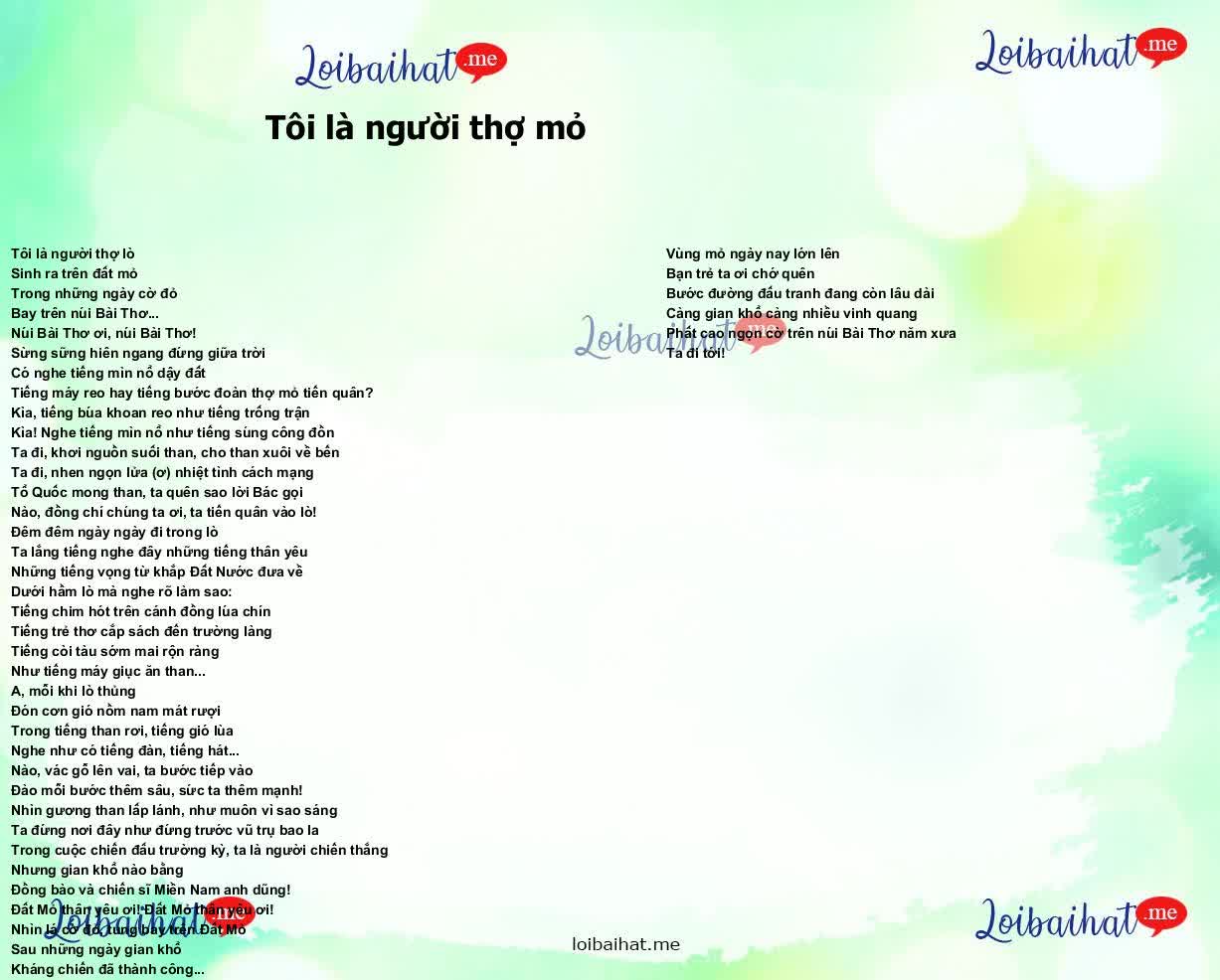 Tôi là người thợ mỏ