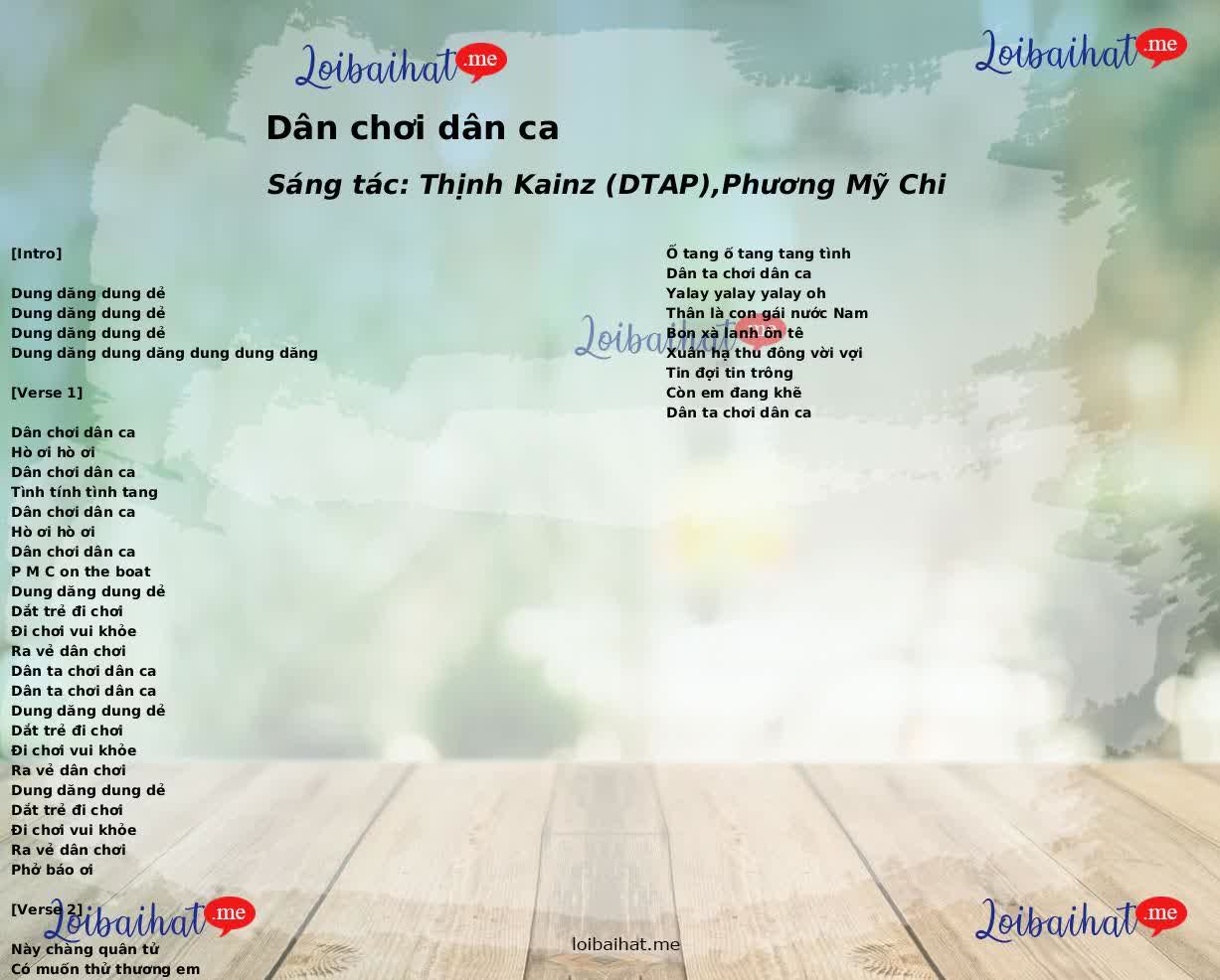Dân chơi dân ca