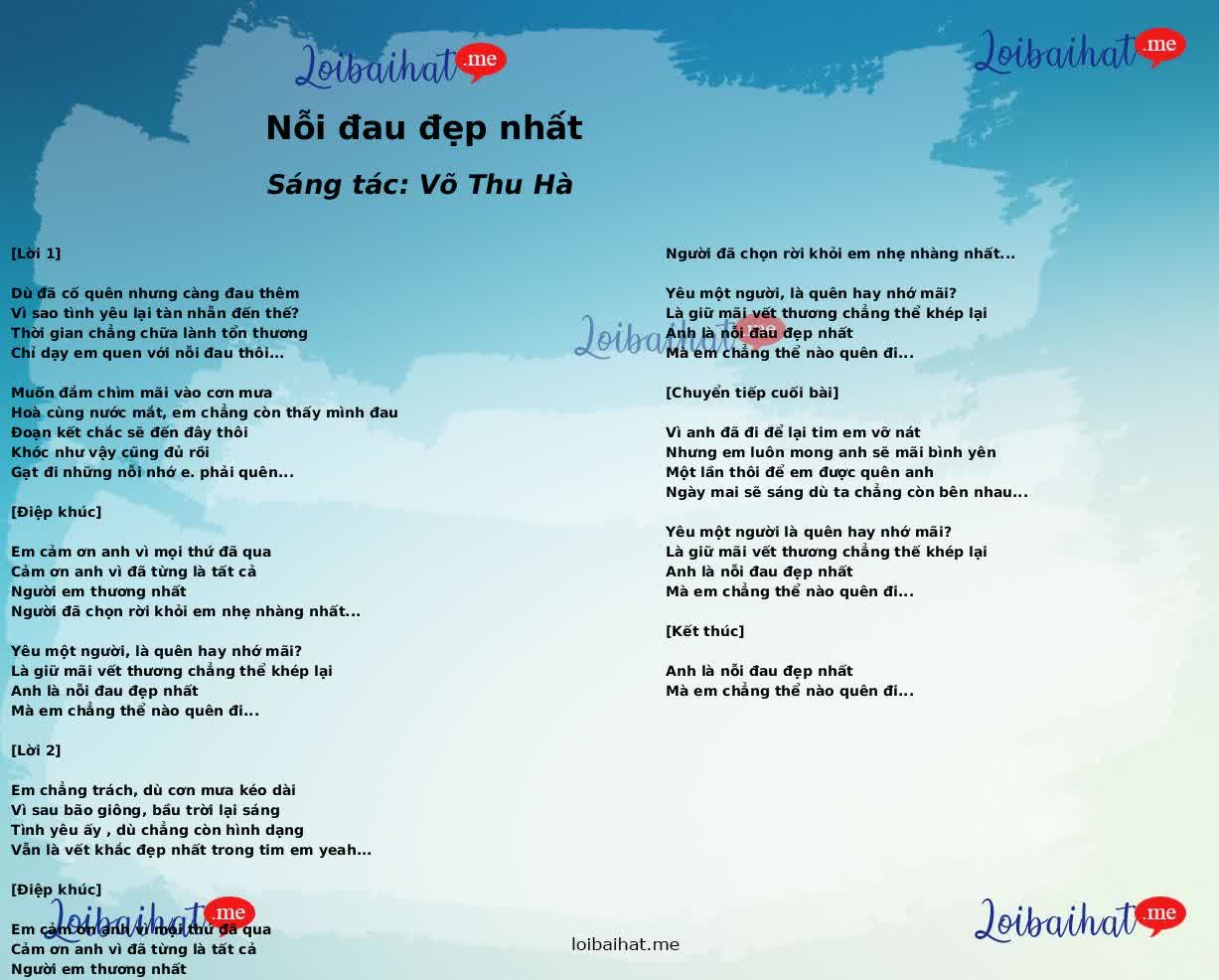 Nỗi đau đẹp nhất