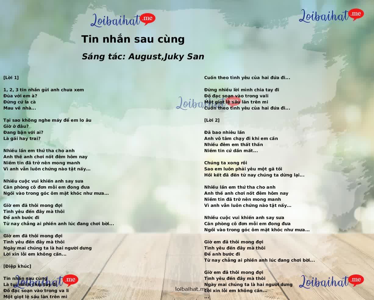 Tin nhắn sau cùng