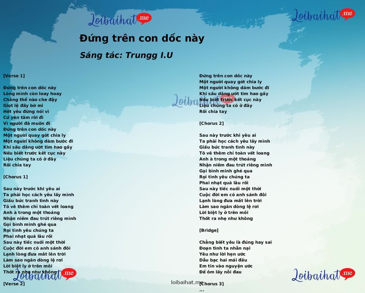 Đứng trên con dốc này