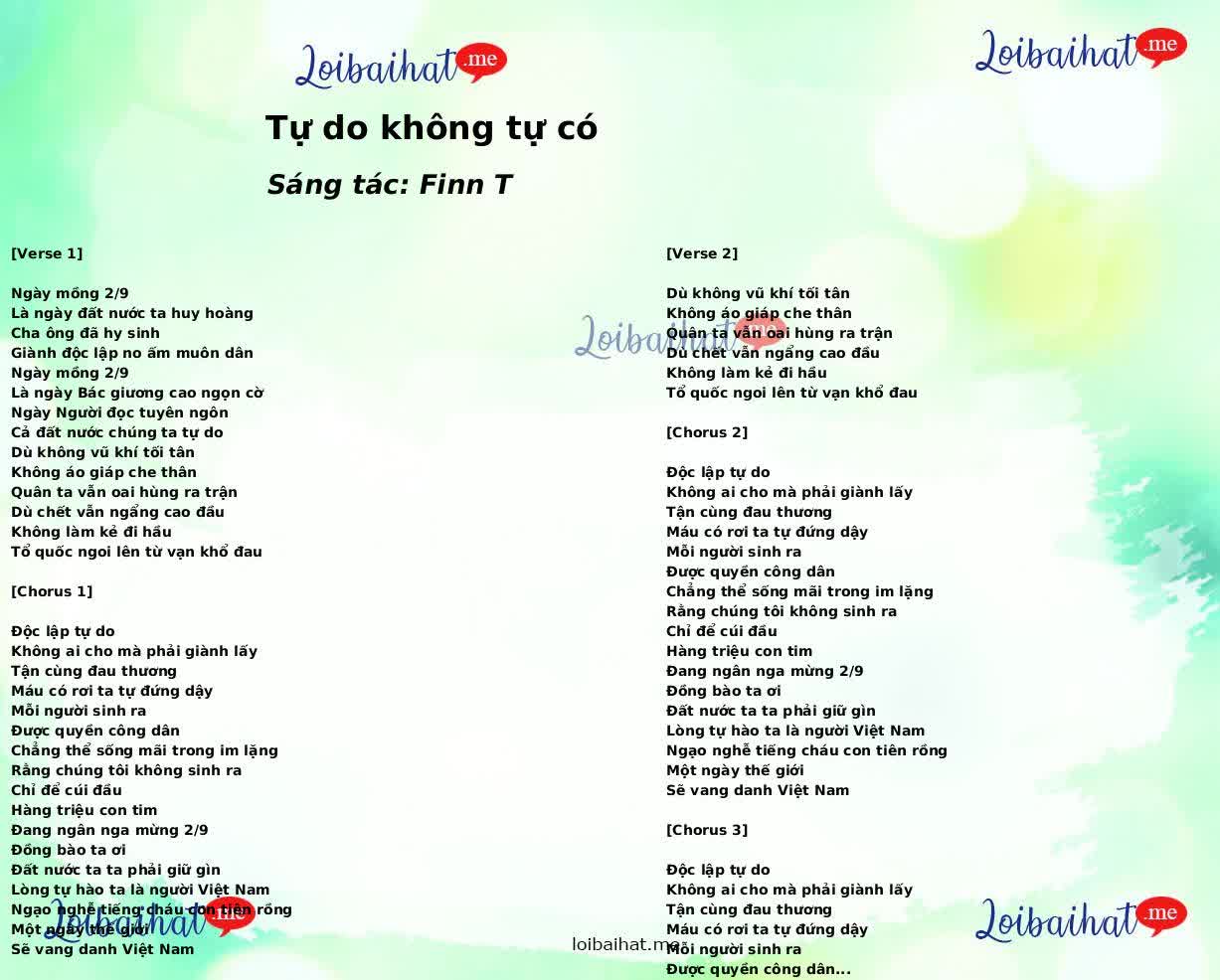 Tự do không tự có