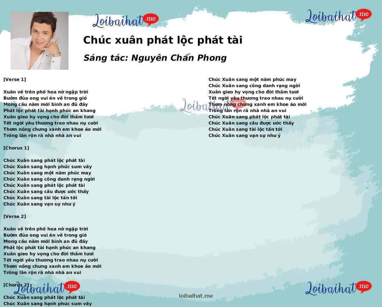 Chúc xuân phát lộc phát tài