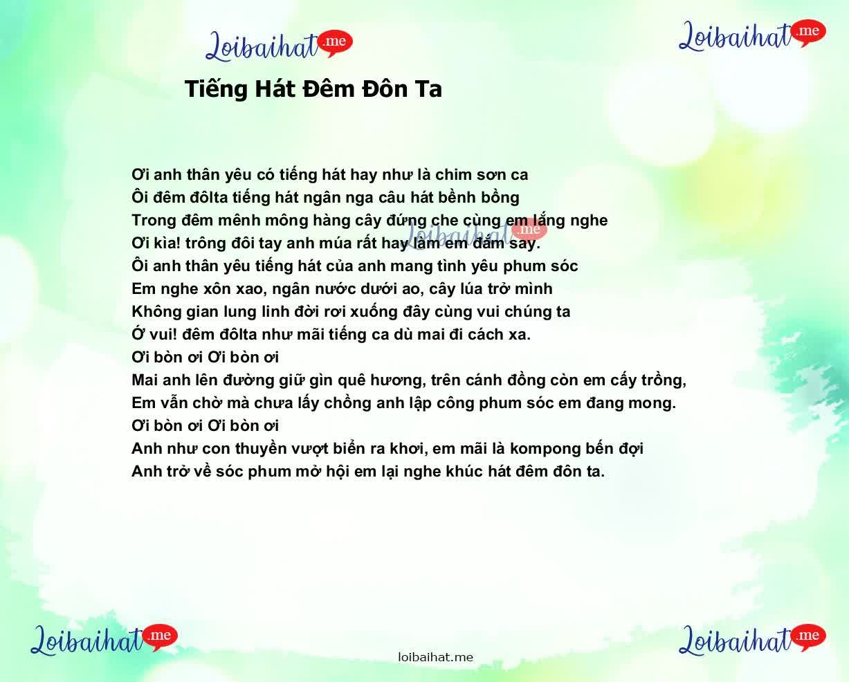 Tiếng Hát Đêm Đôn Ta