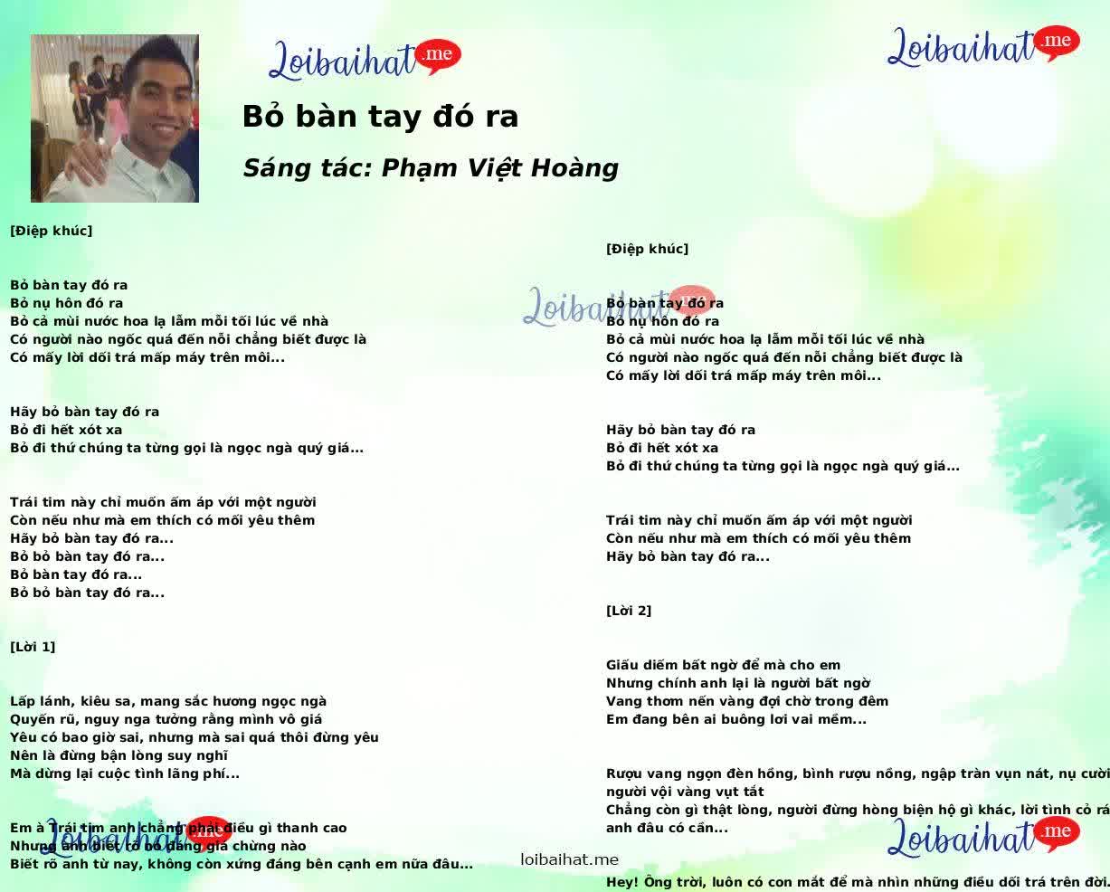 Bỏ bàn tay đó ra