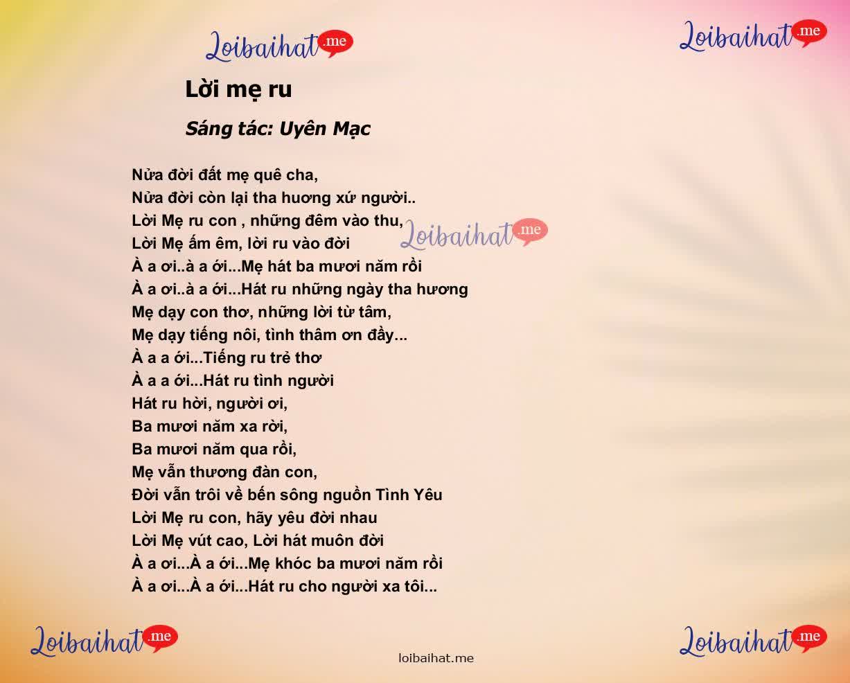 Lời mẹ ru