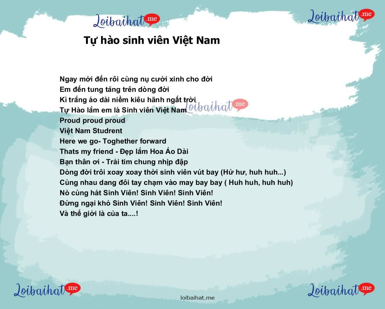 Tự hào sinh viên Việt Nam