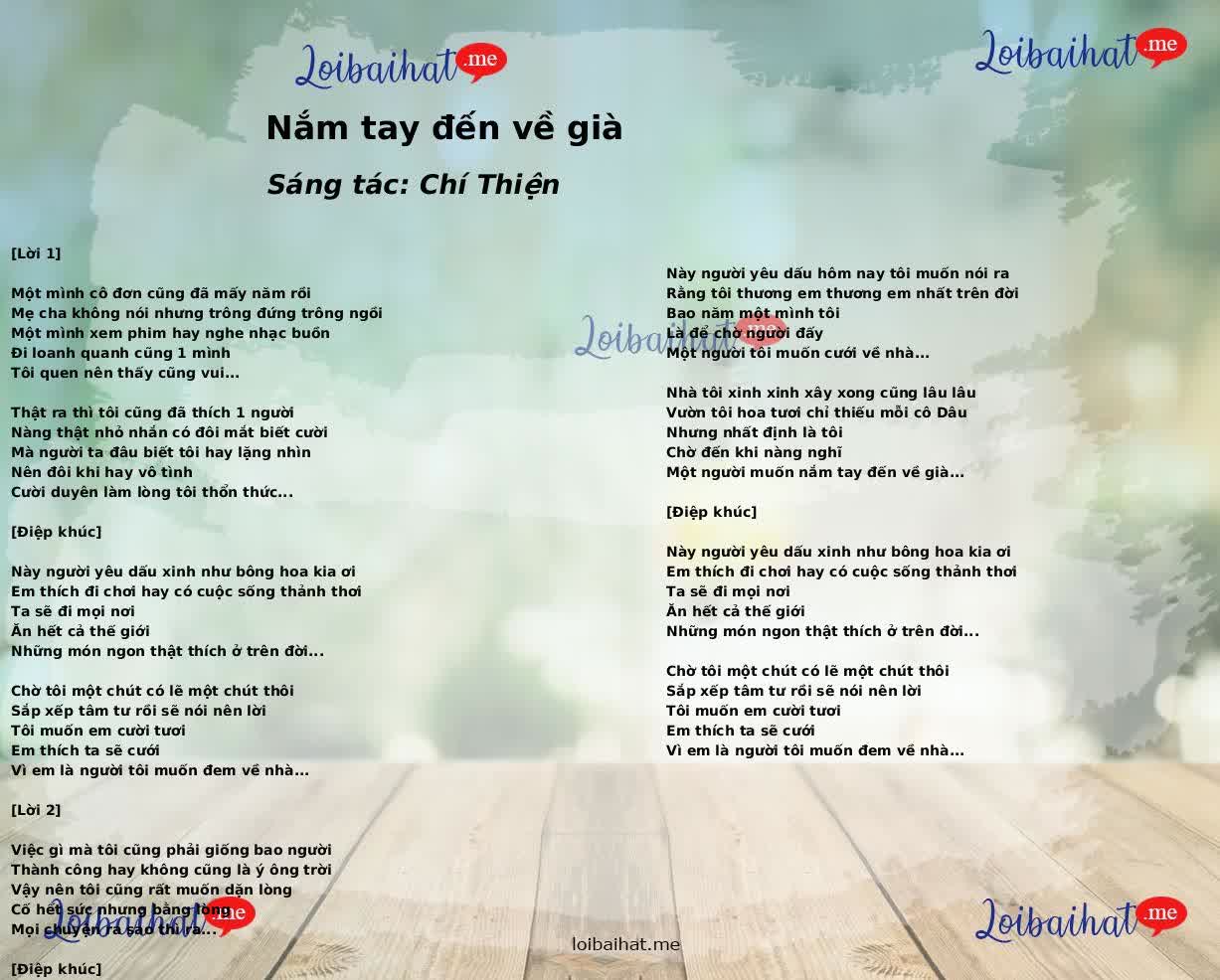 Nắm tay đến về già