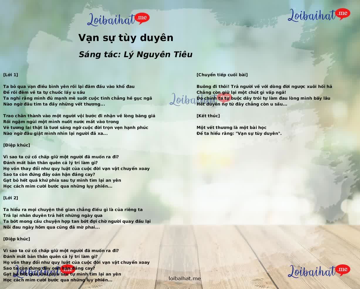 Vạn sự tùy duyên
