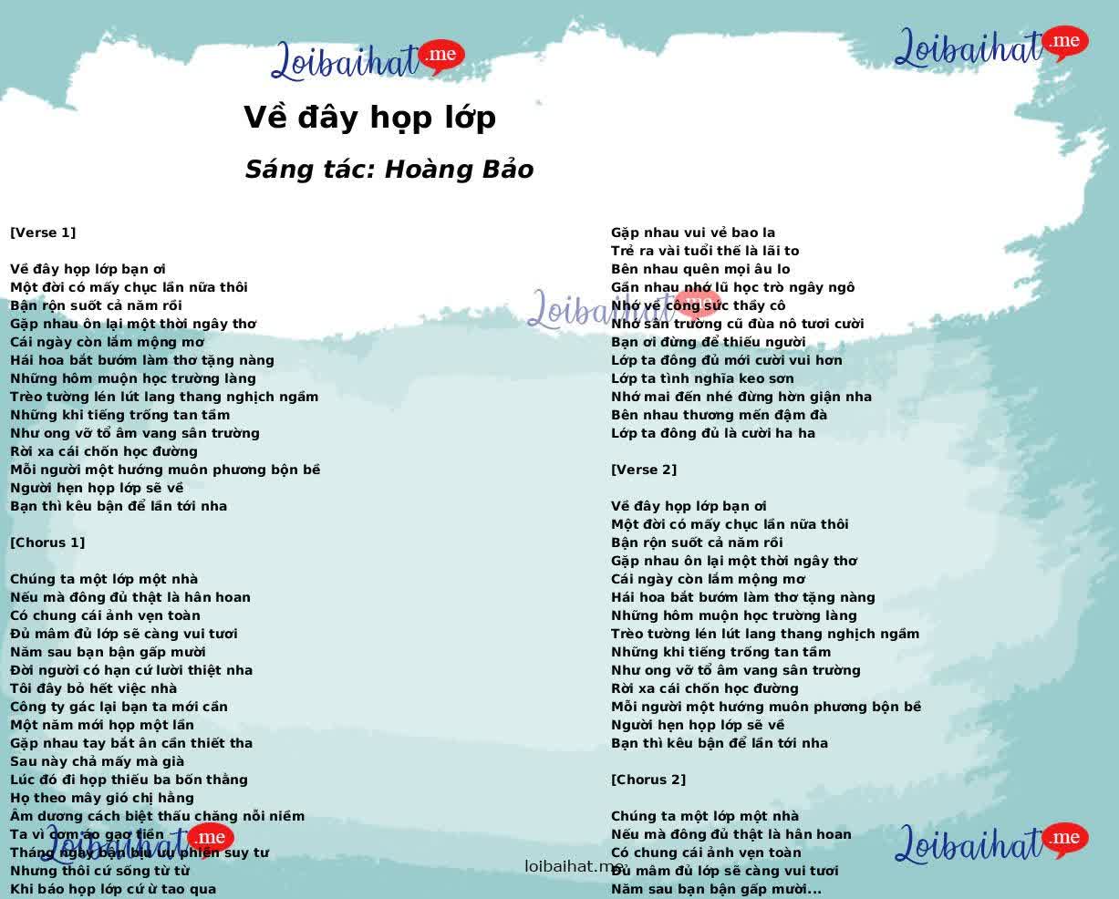 Về đây họp lớp