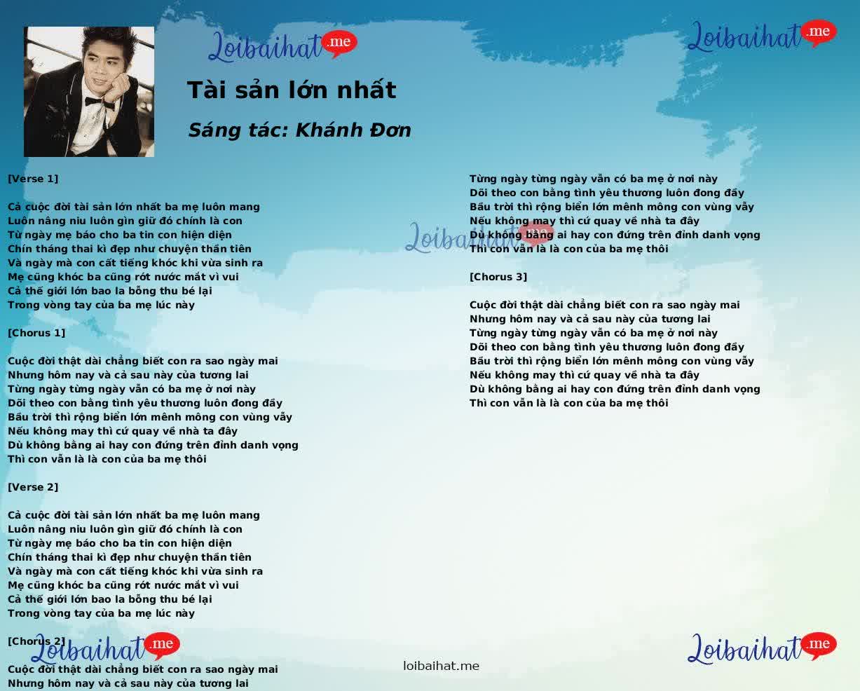 Tài sản lớn nhất