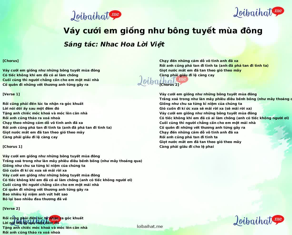 Váy cưới em giống như bông tuyết mùa đông