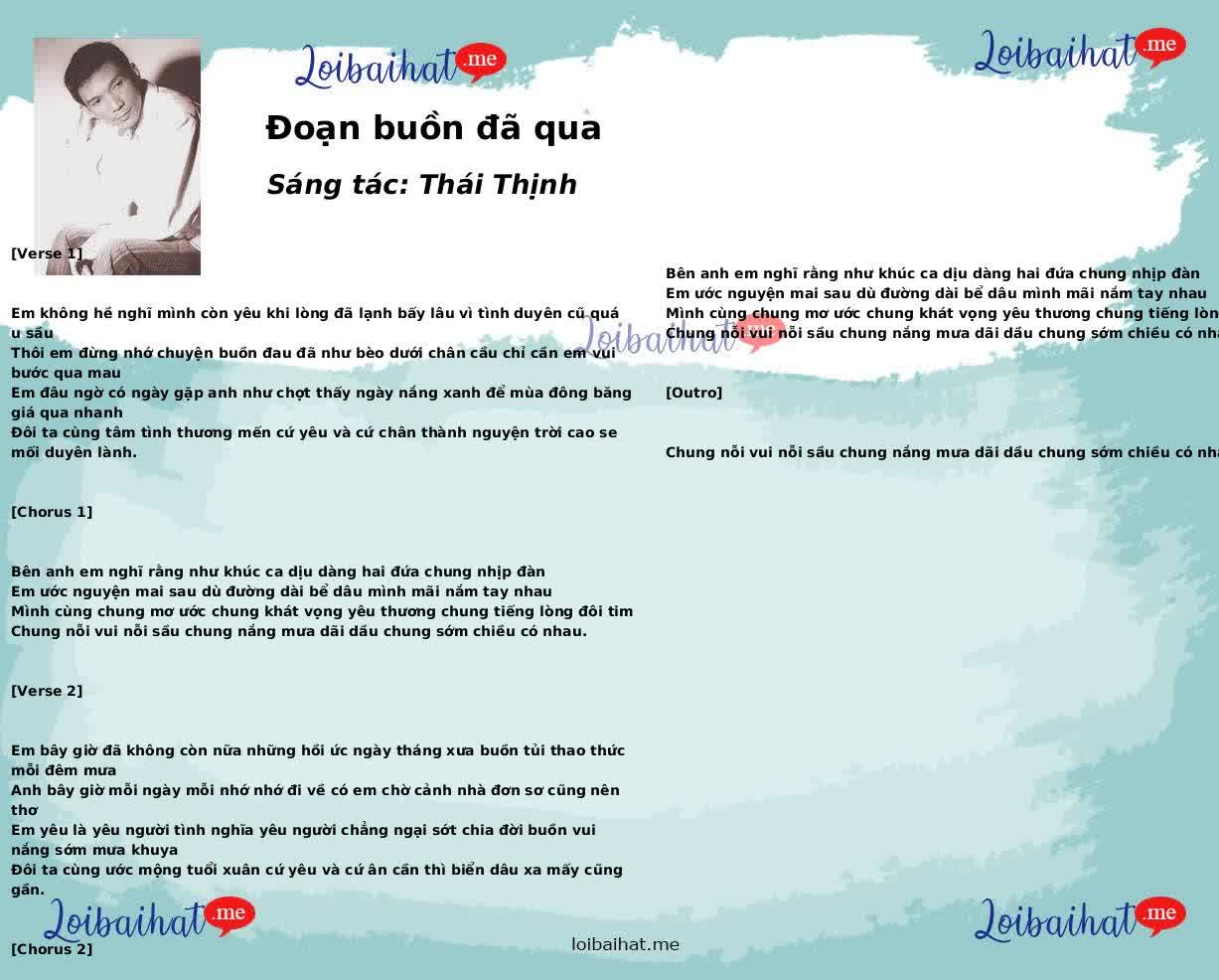 Đoạn buồn đã qua