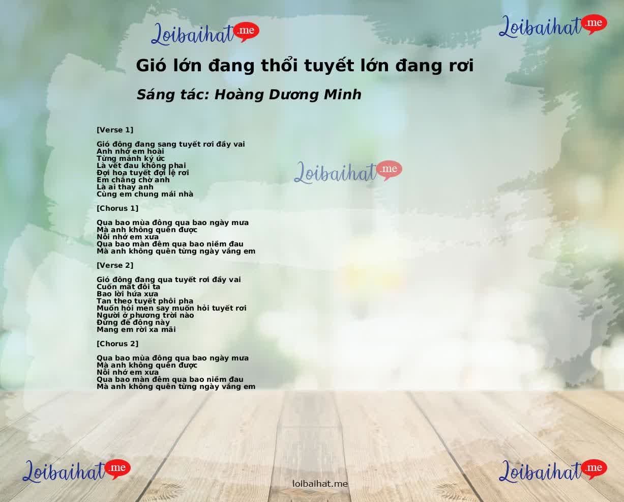 Gió lớn đang thổi tuyết lớn đang rơi